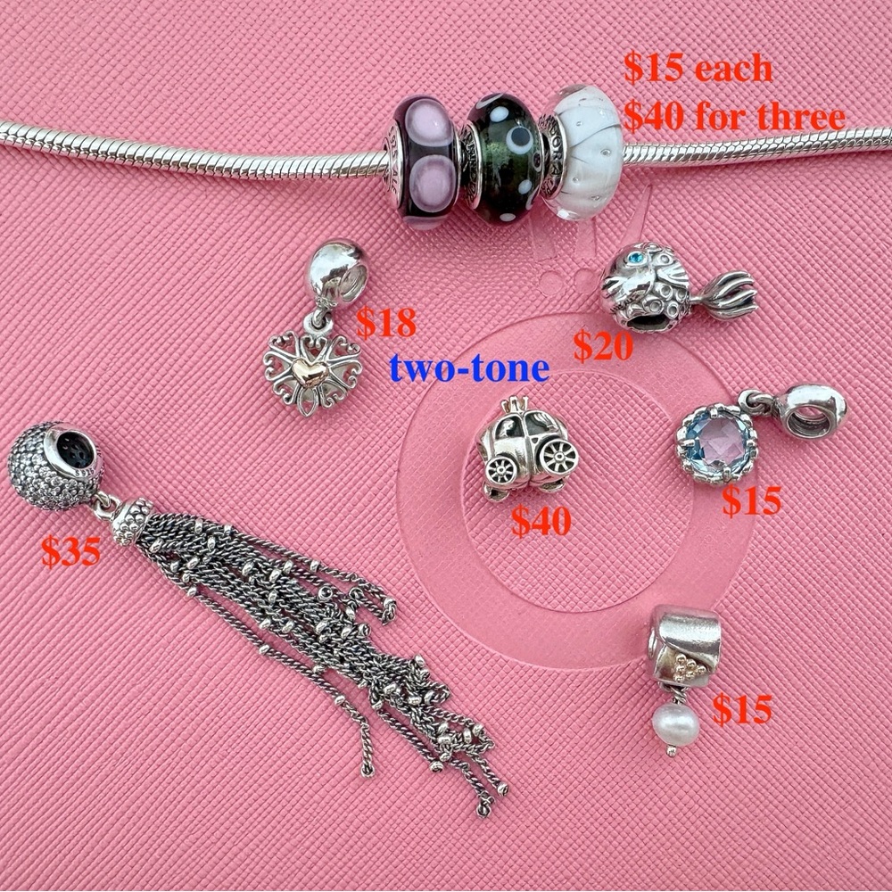 Authentic Pandora Charms and Dangles (brand new or like new)